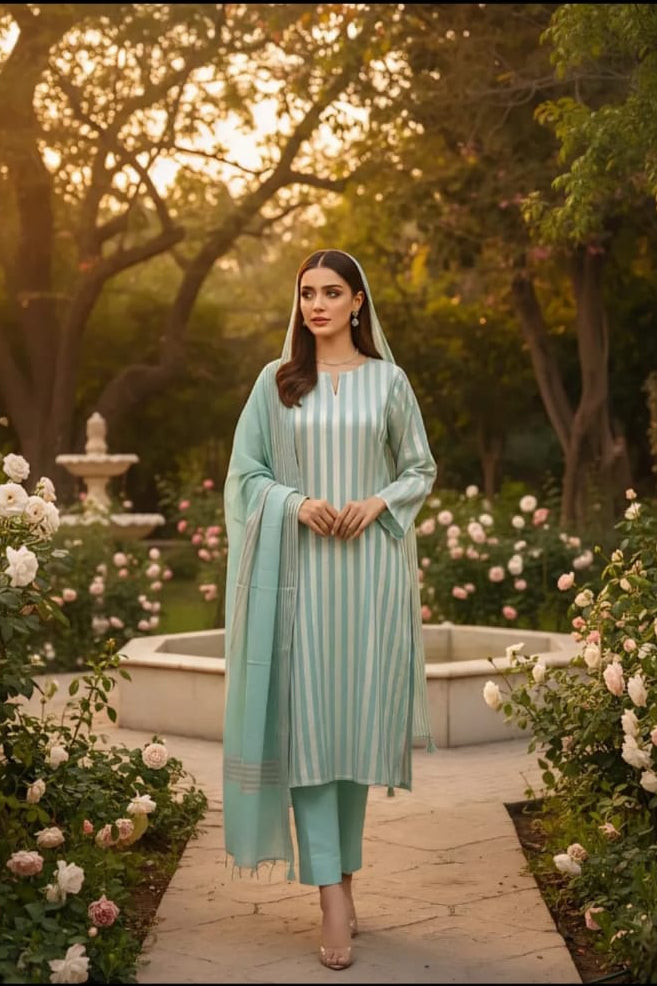 Premium Khaadi Lawn 3-Piece Suit