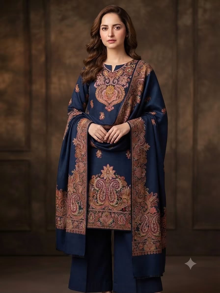Kanni Embroidered 3PC Unstitched Lawn Suit
