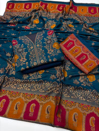 PASHMINA WOOL RASHAM JAQUARD 3 PIECE SUIT