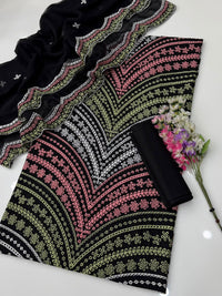MARIA.B BUTTERFLY CHIKANKARI EMBROIDERED 3 PIECE SUIT