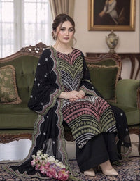 MARIA.B BUTTERFLY CHIKANKARI EMBROIDERED 3 PIECE SUIT