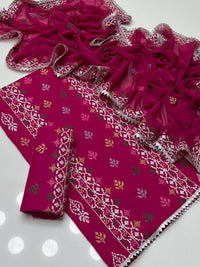 Computer Cross Stitch Sequence Embroidered 3PC Suit