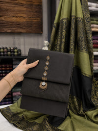Khadii Marina Suit with Jacquard Shawl